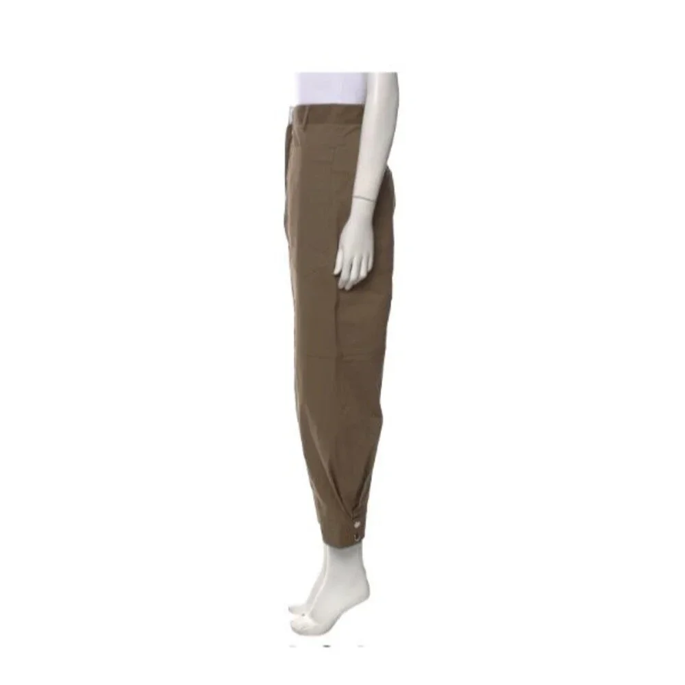 TIBI Sculpted Balloon Miriam Patch Pocket Trousers Pants In Green Khaki Sz 8 - Picture 4 of 9